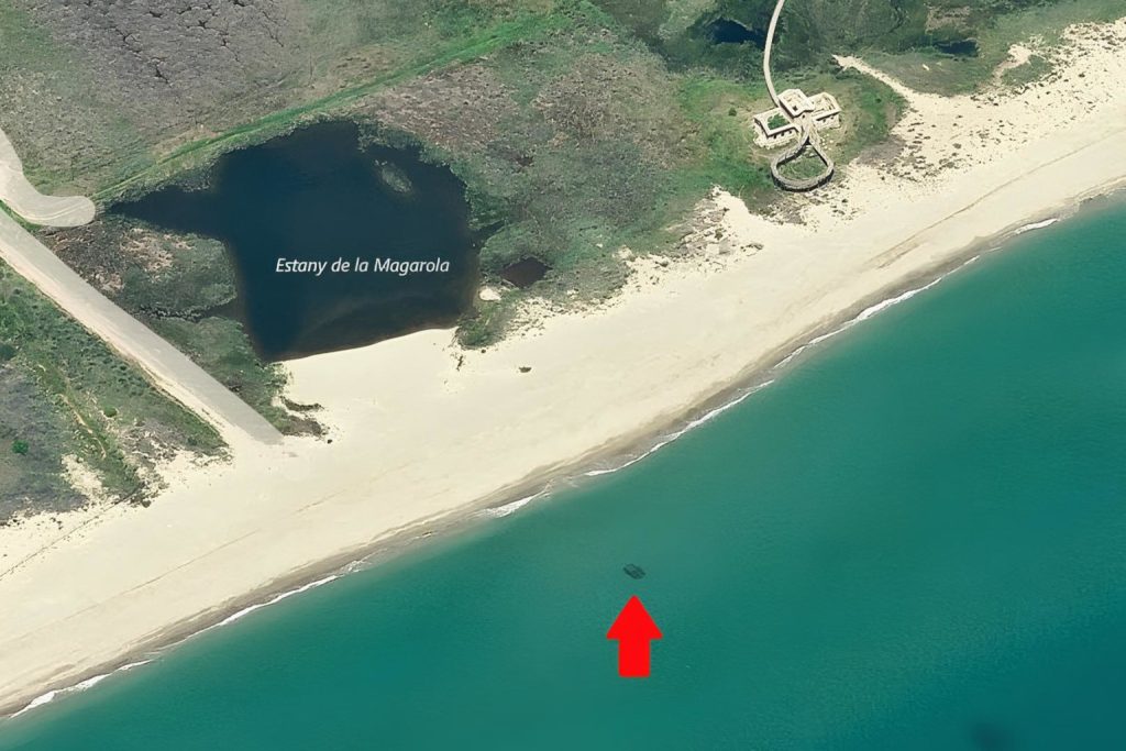 Búnquer de l'estany de la Magarola del Prat (Bing Maps)