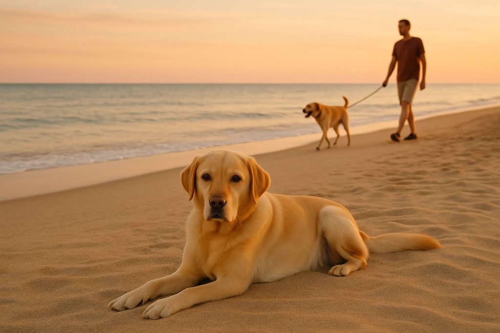 Gossos a la platja del Prat de Llobregat