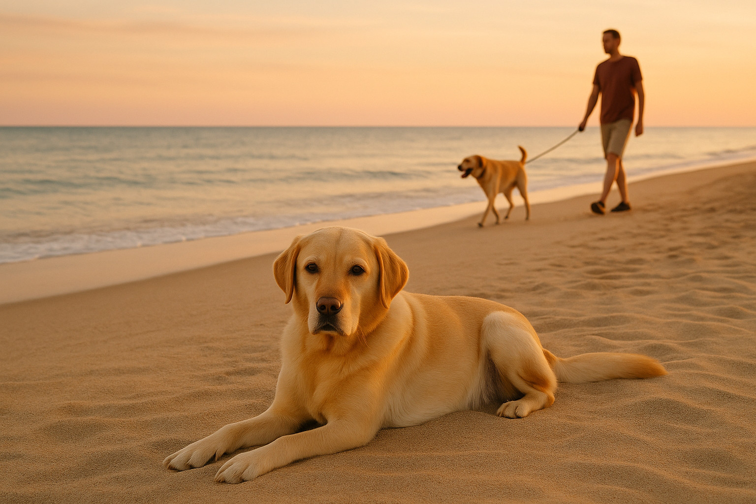Gossos a la platja del Prat de Llobregat
